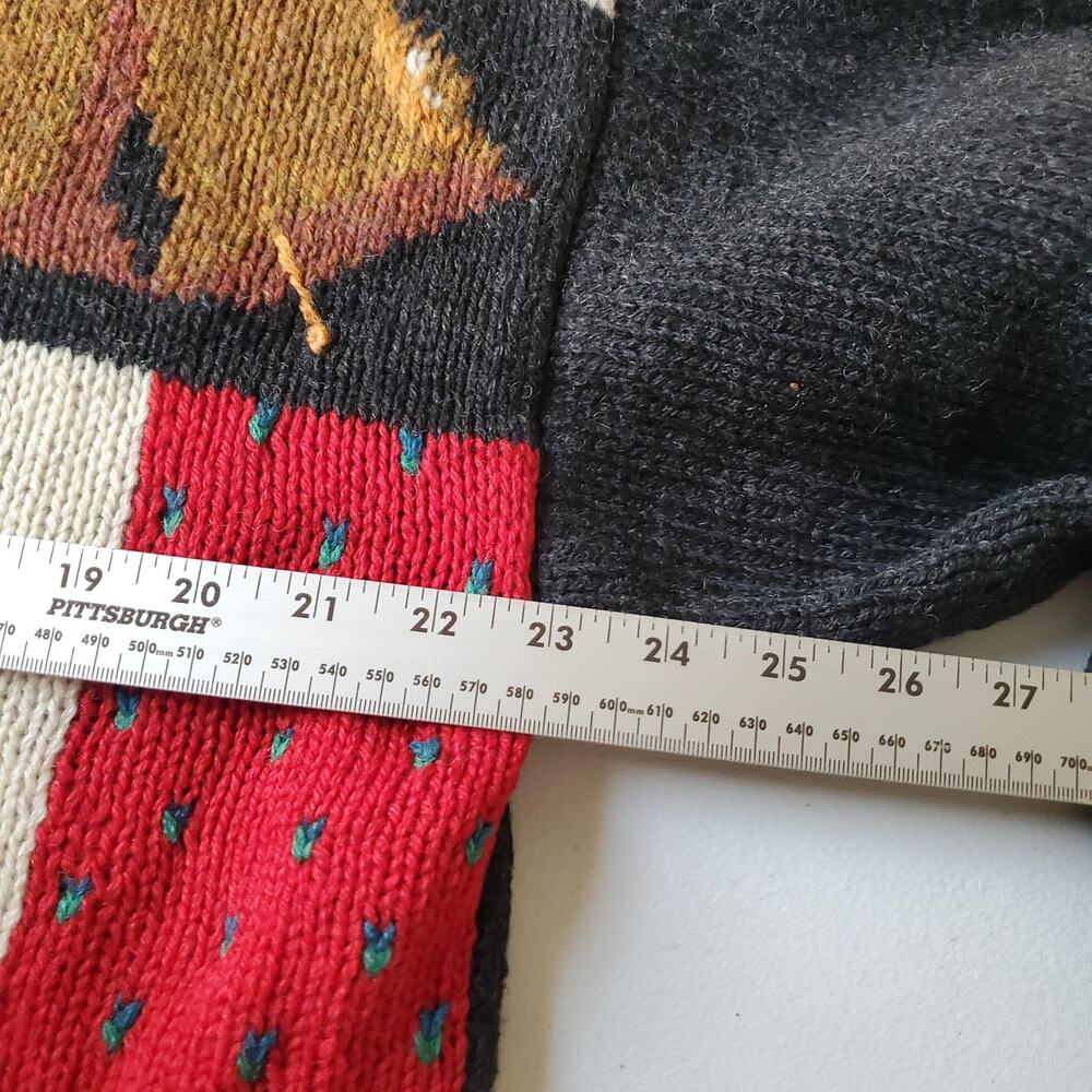 Vintage Woolrich Cardigan Sweater Womens Large Multicolor Christmas Knit Holiday - Picture 8 of 10